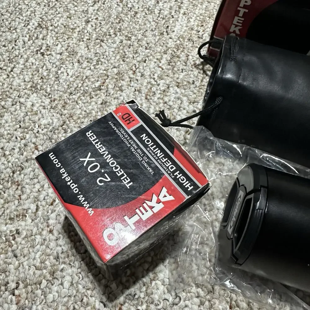 Lot 2 OPTEKA PLATINUM SERIES PRECISION OPTICS 500MM F/8 Lens Teleconverter
